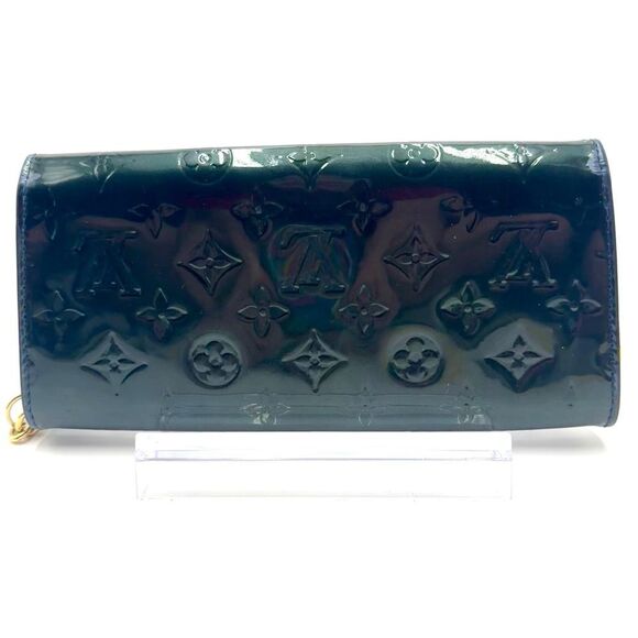 Auth Louis Vuitton Green Monogram Vernis Subset Boulevard Clutch Pouchette WOC - Picture 6 of 16